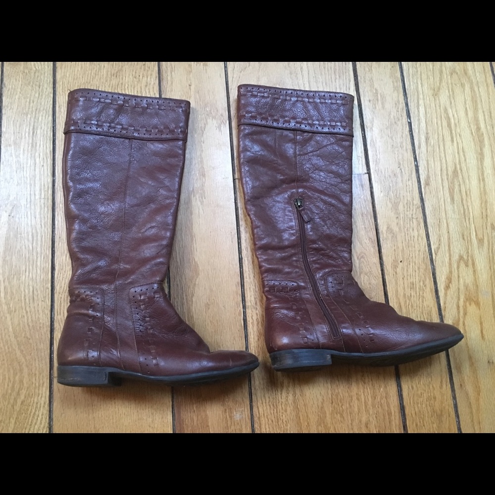 Franco Sarto brown leather boots